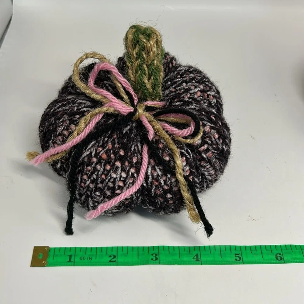 Handmade Knit Mini Pumpkin Decor Set